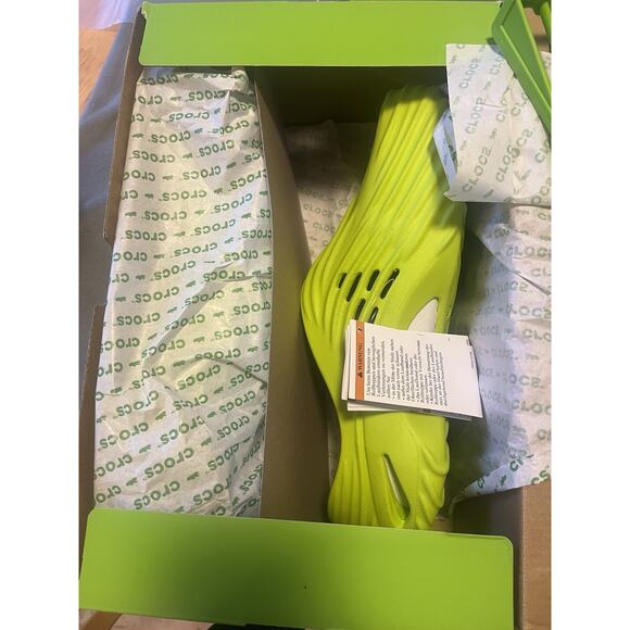 Crocs Echo Wave Lime Punch Green Size 11 Mens NIB